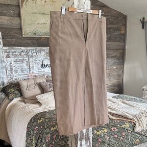 GAP Checkered Skirt in Brown and Cream